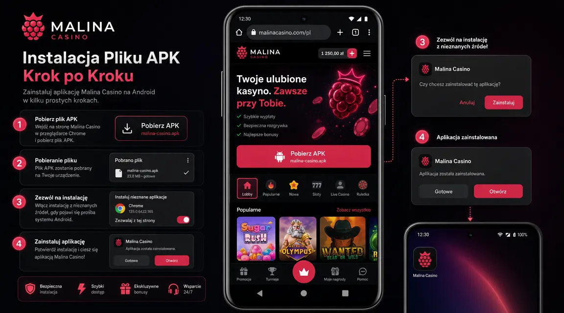 Instalacja Malina Kasyno aplikacja na iOS – Malina Casino app