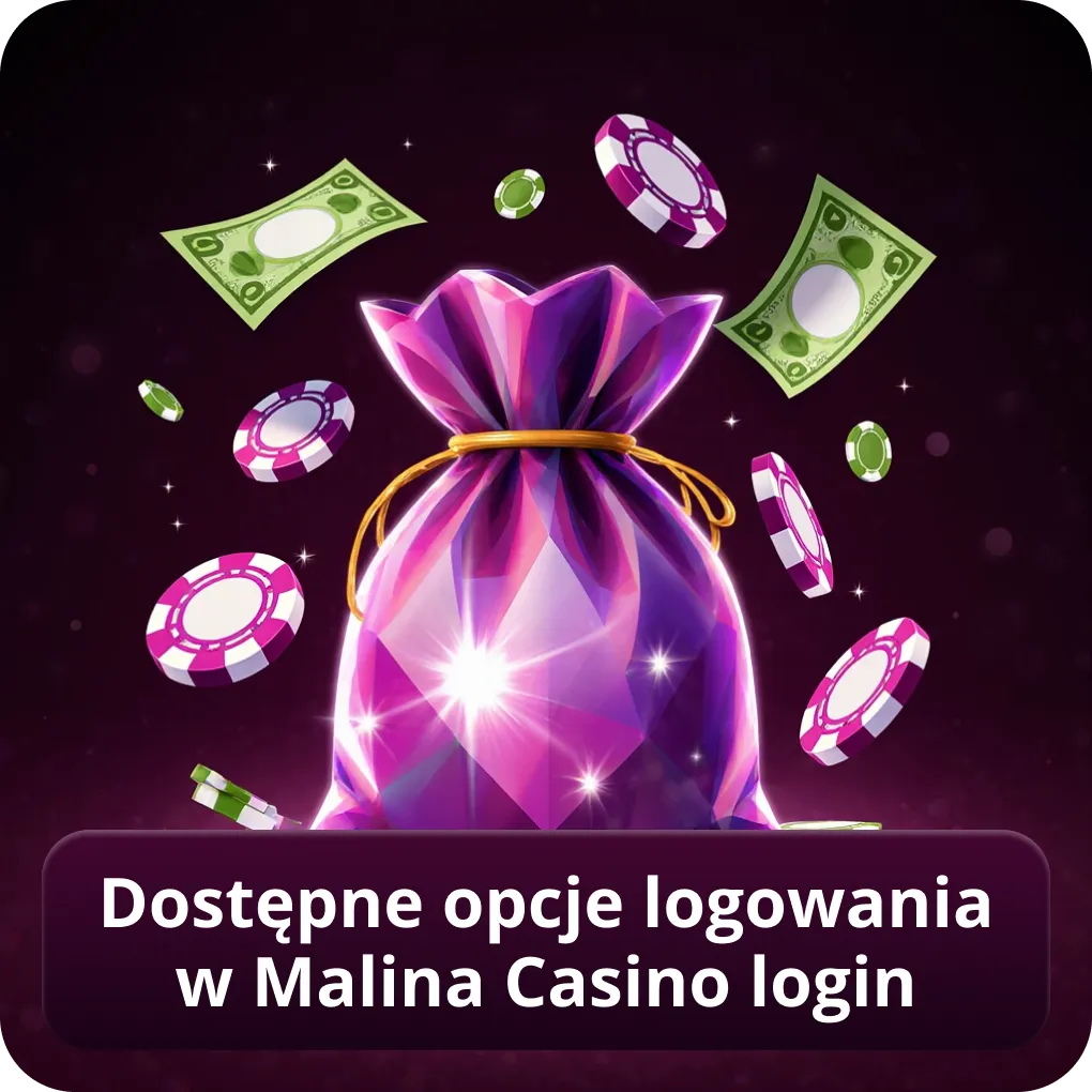 Dostępne opcje logowania w Malina Casino Login